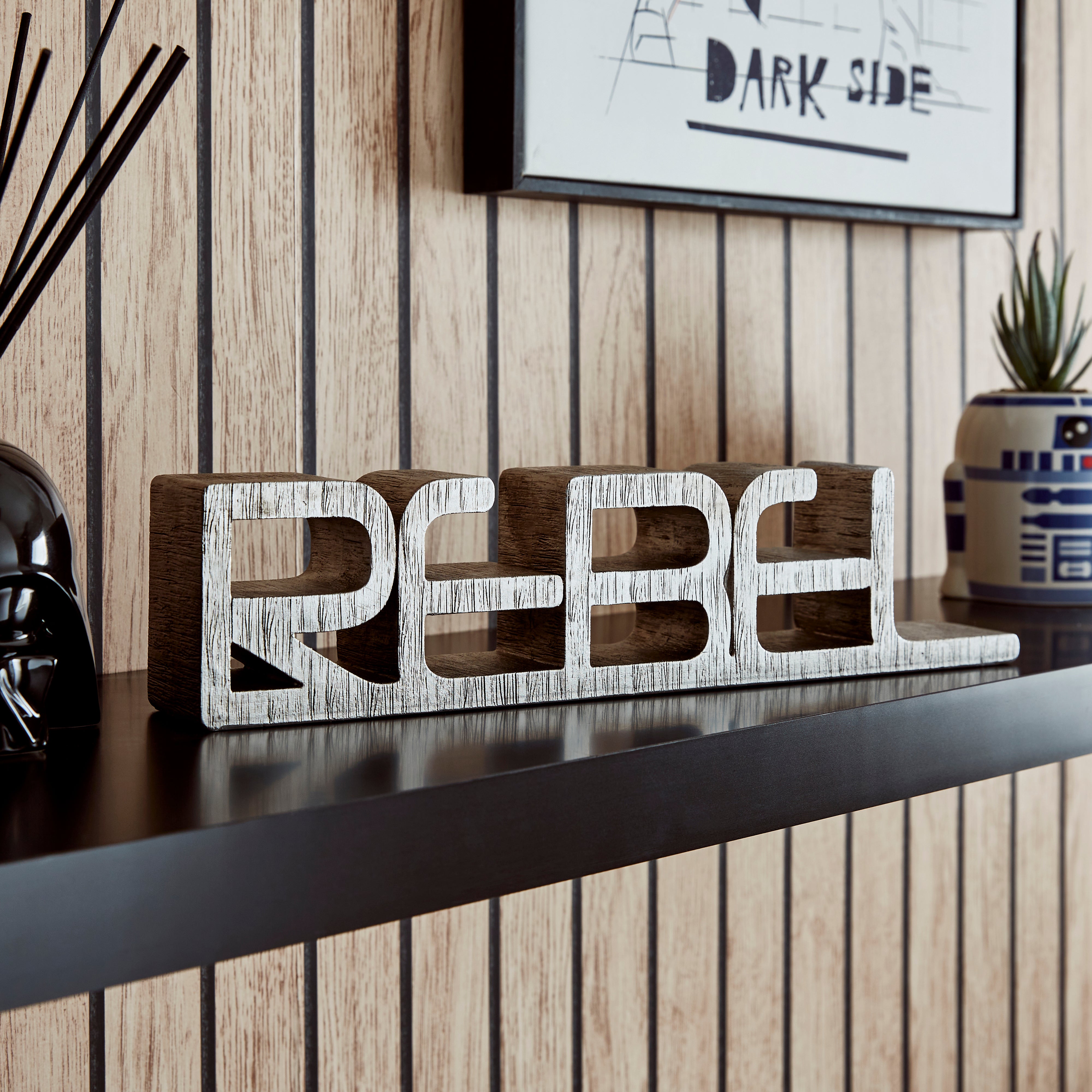 Star Wars Rebel Word Block Ornament Silver