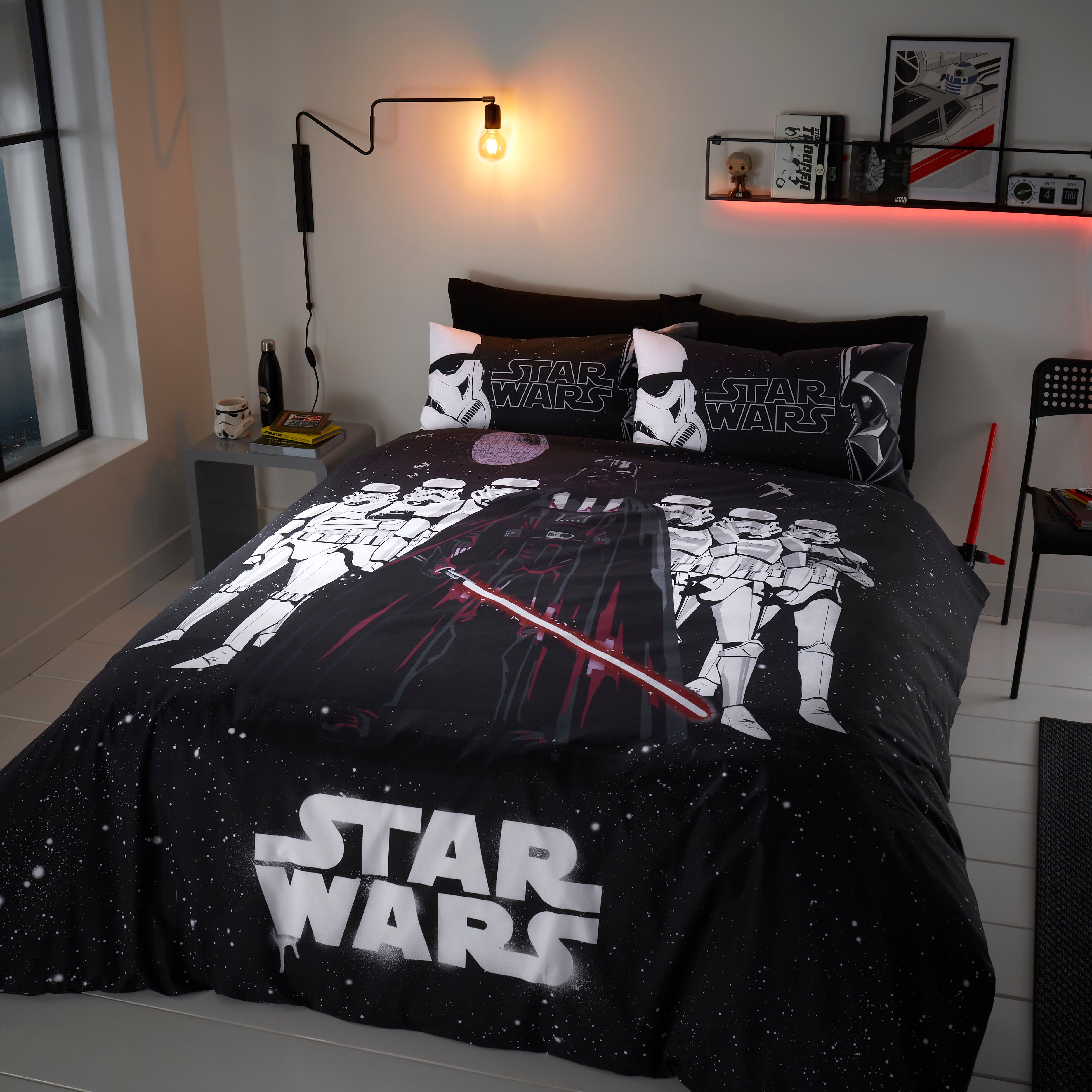 Star Wars Darth Vader Duvet Cover And Pillowcase Set Kingsize Black