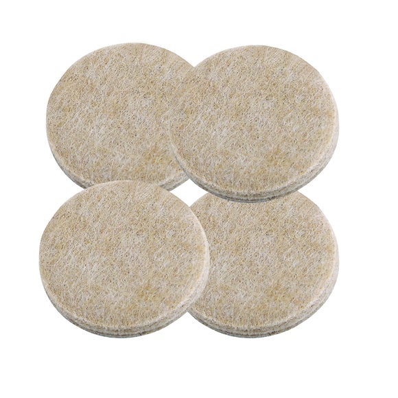 Click to view product details and reviews for Felt Gard Pads Round 50mm Pack Of 4 Natural.