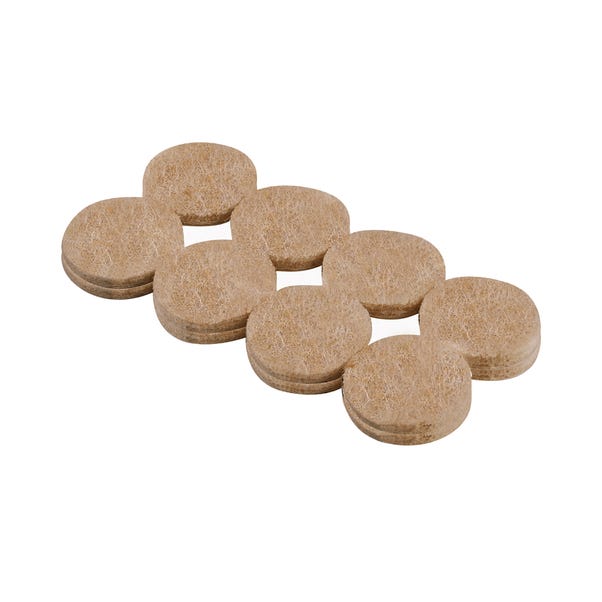 Felt Gard Pads Round 25mm Pack of 16 Natural image 1 of 4