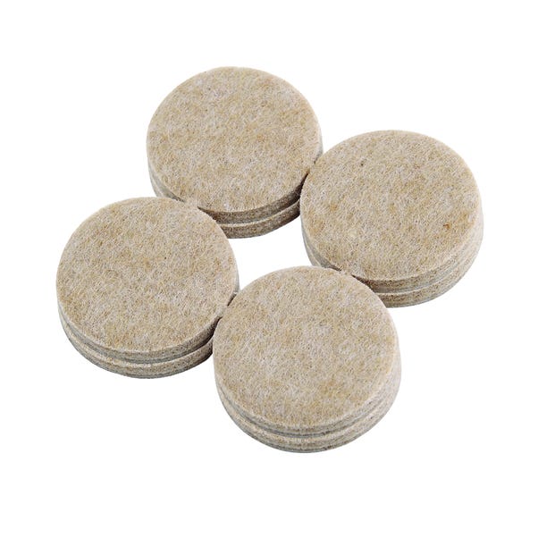 Felt Gard Pads Round 38mm Pack of 8 Natural image 1 of 3