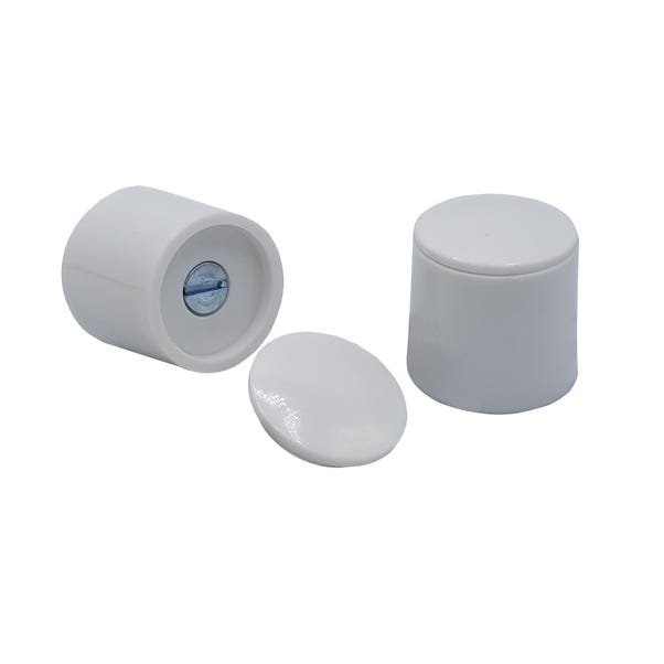 Door Stops Concealed Fix Pack of 2 White image 1 of 3