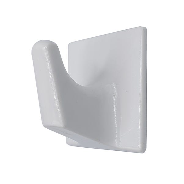 Self Adhesive Square Hooks Large Pack of 3 White image 1 of 2