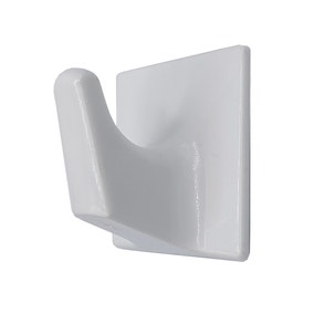 Self Adhesive Square Hooks Large Pack of 3 White