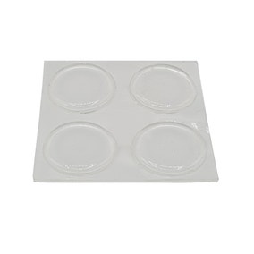 Vinyl Pads Round 19mm Pack of 8 Clear