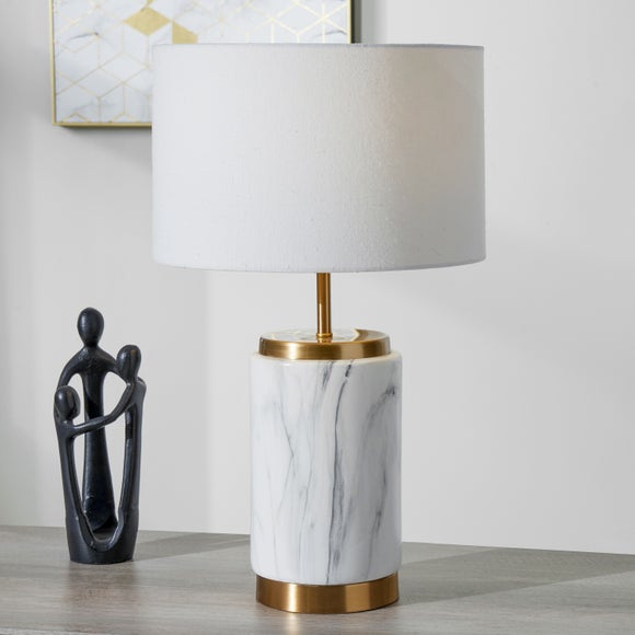 Dunelm shop marble lamp