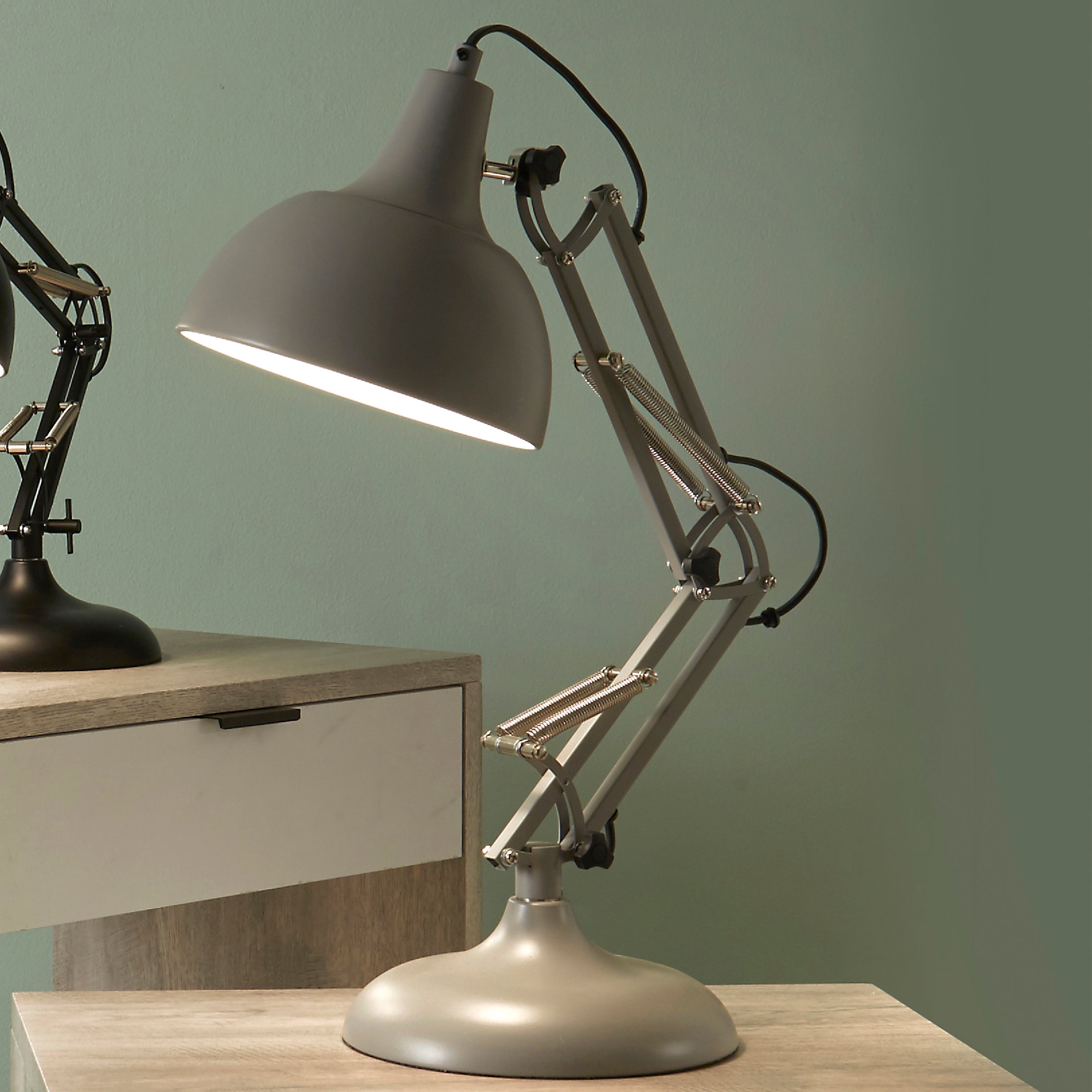 Alonzo Task Table Lamp Grey