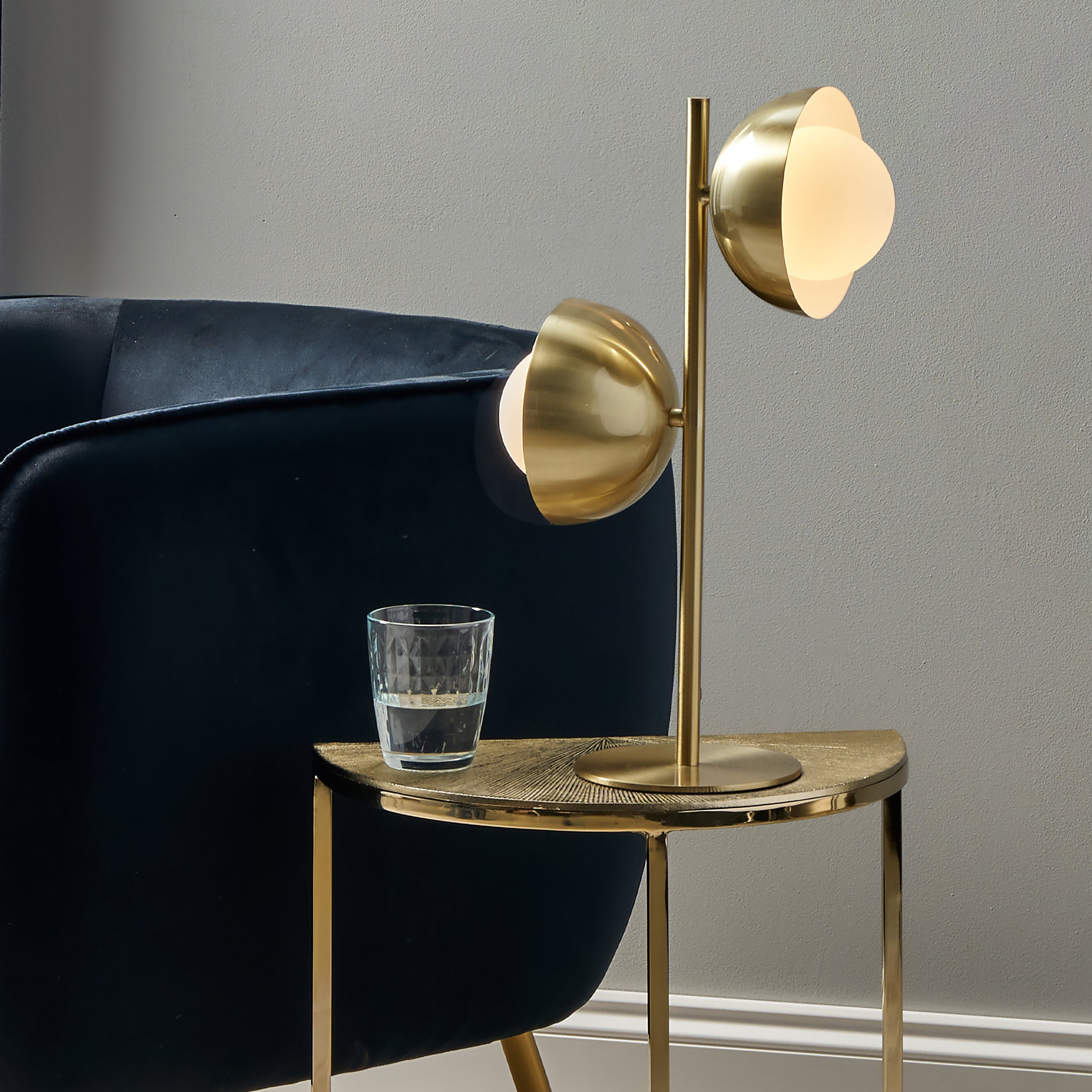 Estelle Brushed Brass Table Lamp Gold