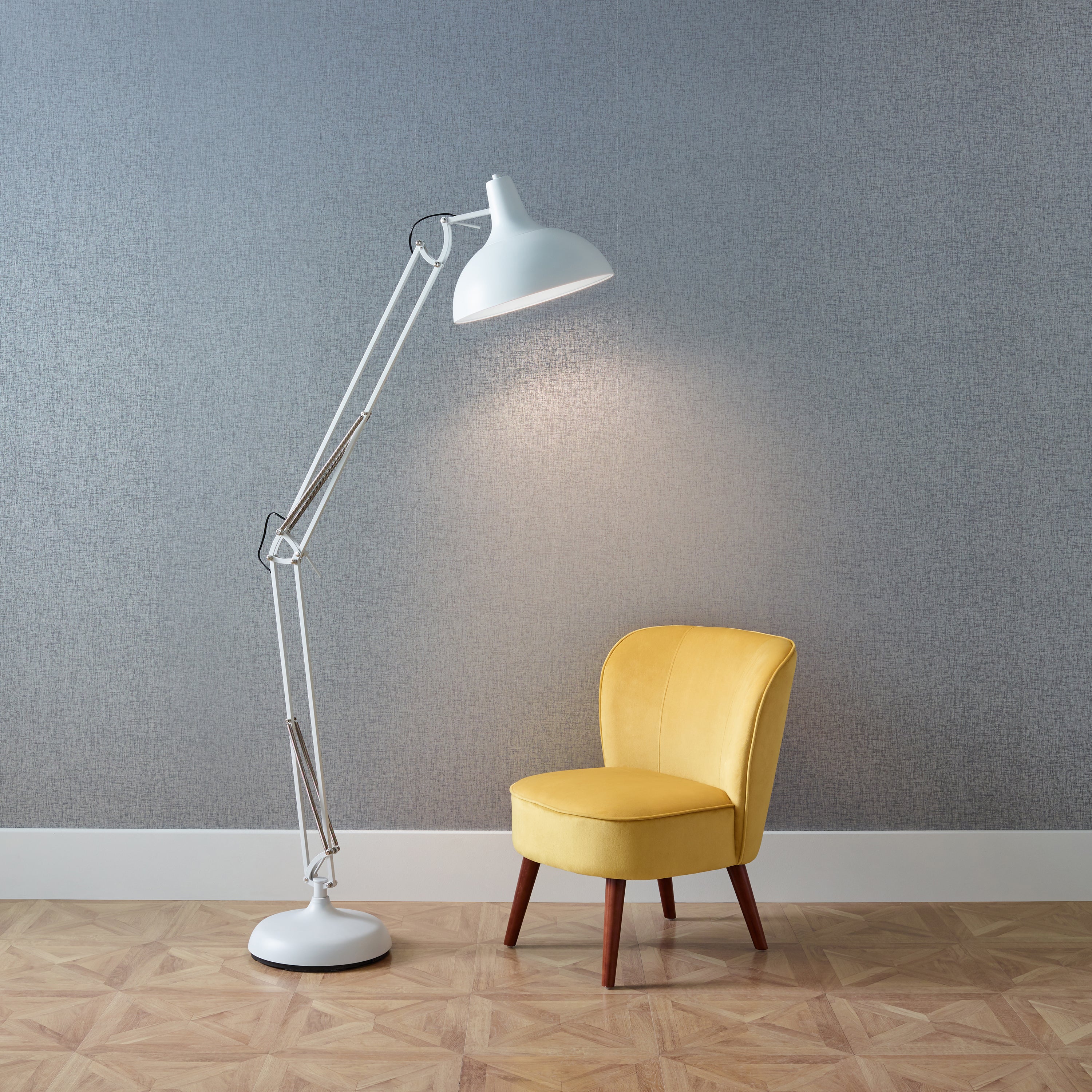 Alonzo Task Floor Lamp White