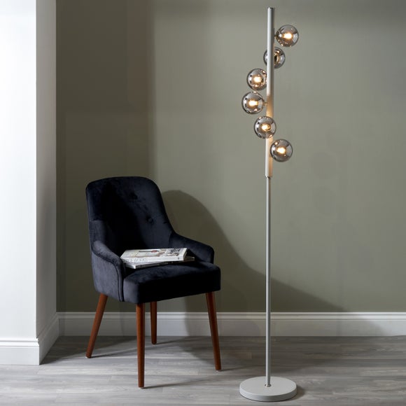 Blair Grey Floor Lamp Dunelm