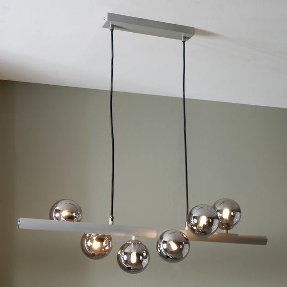 Blair Grey Metal 6 Light Diner Ceiling Light