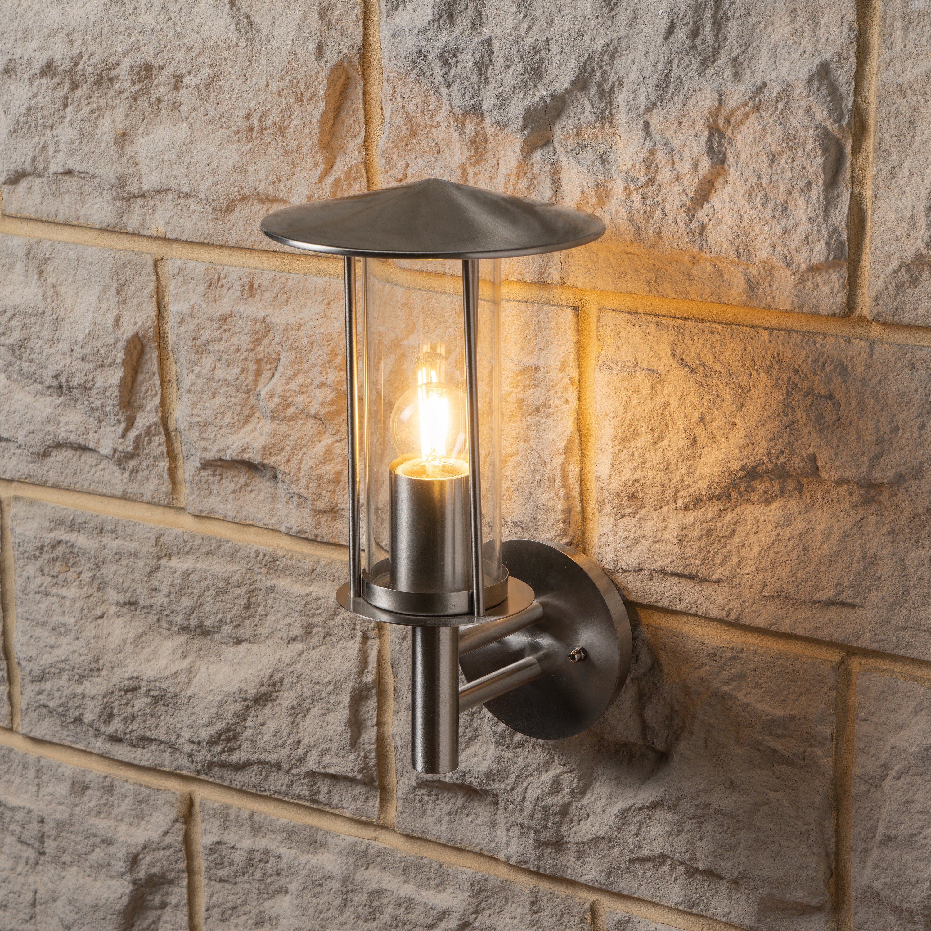 Myosotis Metal Chimney Outdoor Wall Light Silver