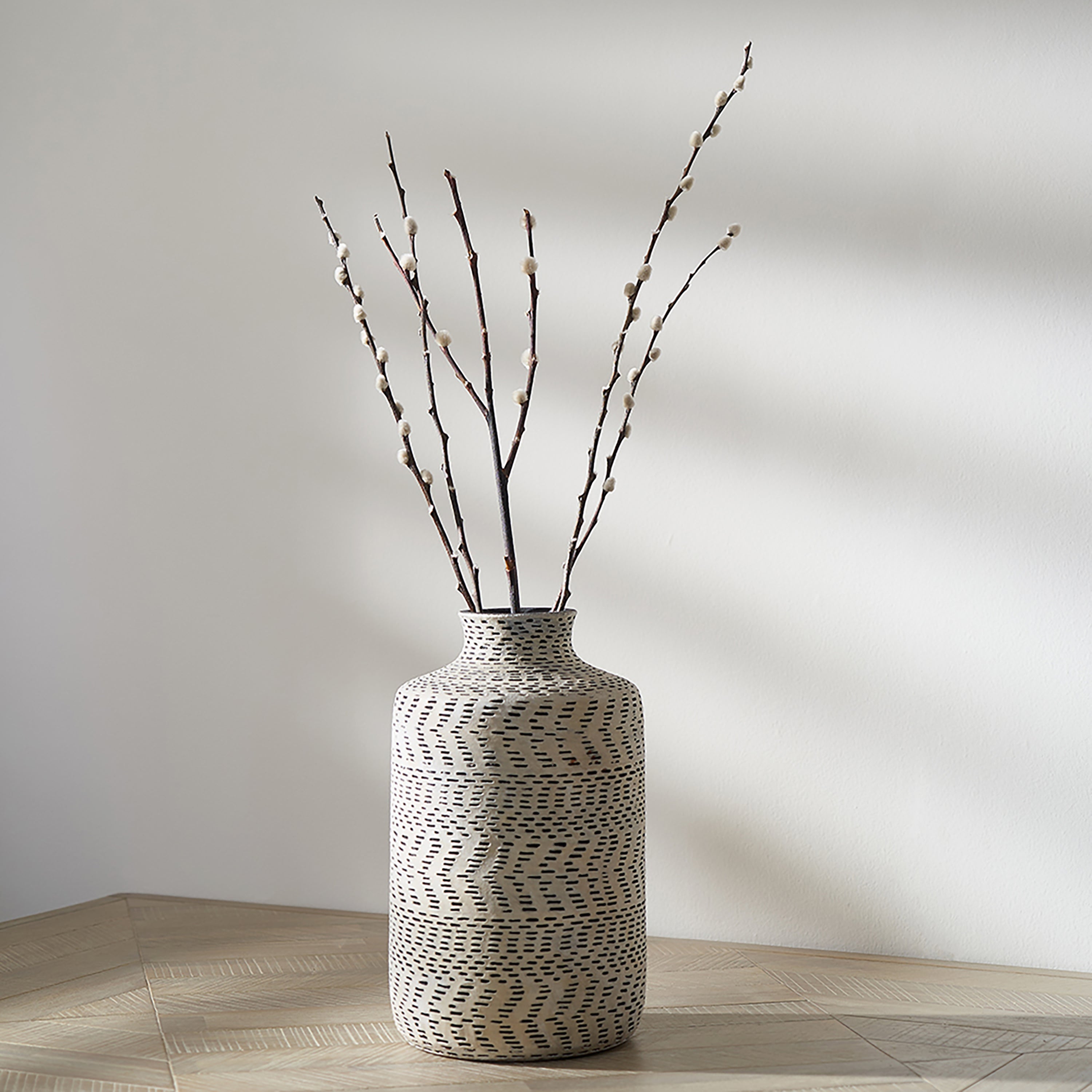 Atouk Black Textured Stoneware Vase