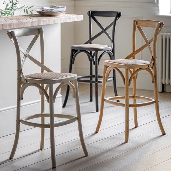 Bay Isle Home™ French Bar Stool Set Of 2 Bamboo Print Finish Patio Bar