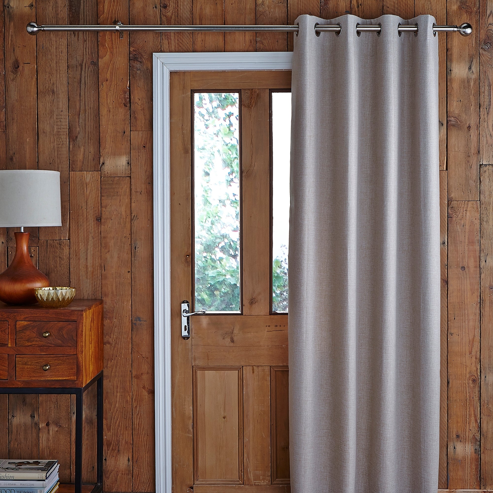 Jennings Thermal Eyelet Door Curtain Natural