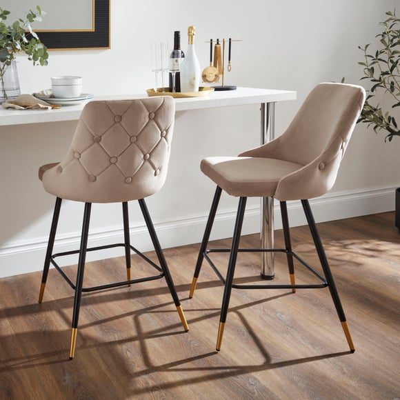 Dunelm brown store bar stools