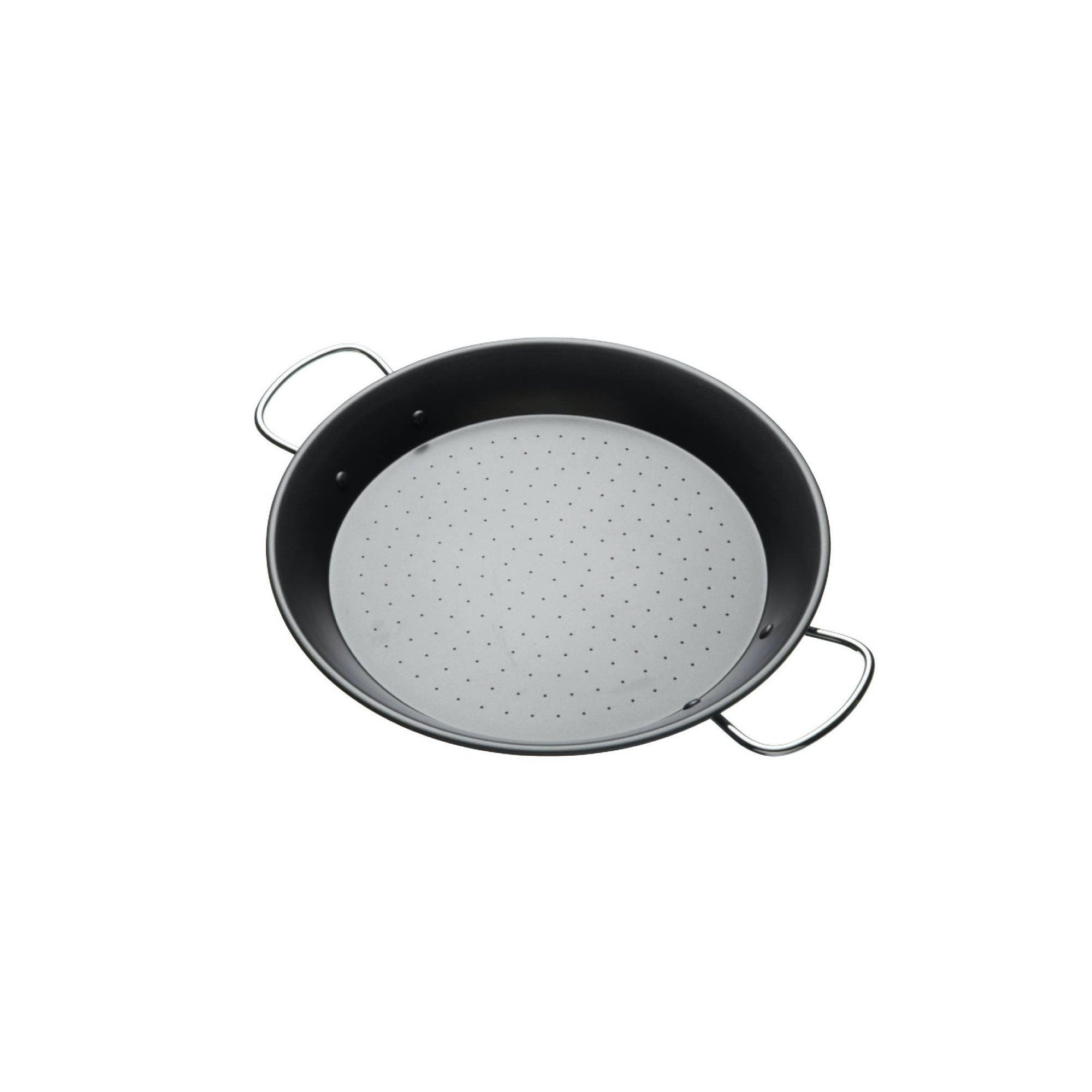 KitchenCraft World of Flavours Non-Stick Carbon Steel Paella Pan, 32cm