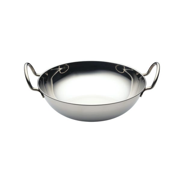 KitchenCraft World of Flavours 26cm Stainless Steel Balti Dish image 1 of 3