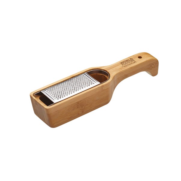 KitchenCraft World of Flavours Italian Bamboo Parmesan Grater image 1 of 3