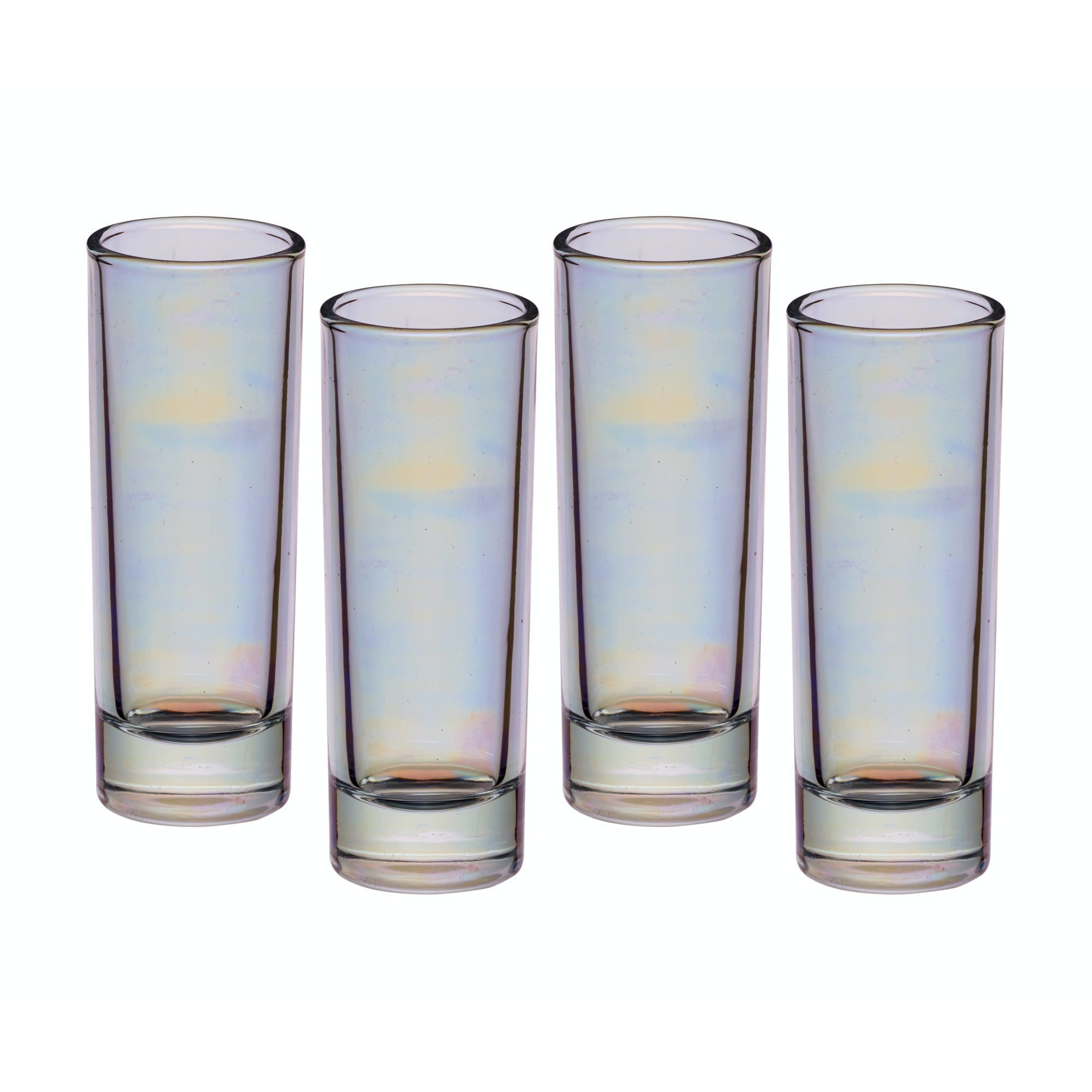 Photos - Glass Clear BarCraft Set of 4 Lustre Tall Shot Glasses 