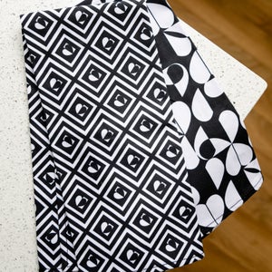 Monochrome Set Of 2 Tea Towels