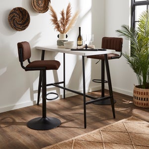 Rhys Height Adjustable Bar Stool- Pu