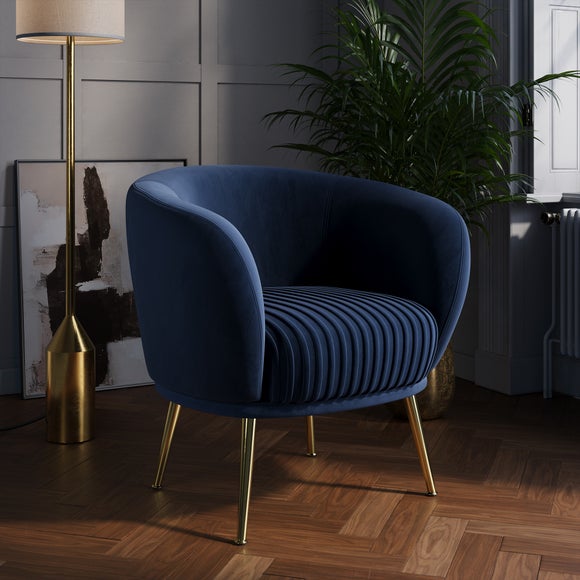 Bella Velvet Cocktail Chair Dunelm