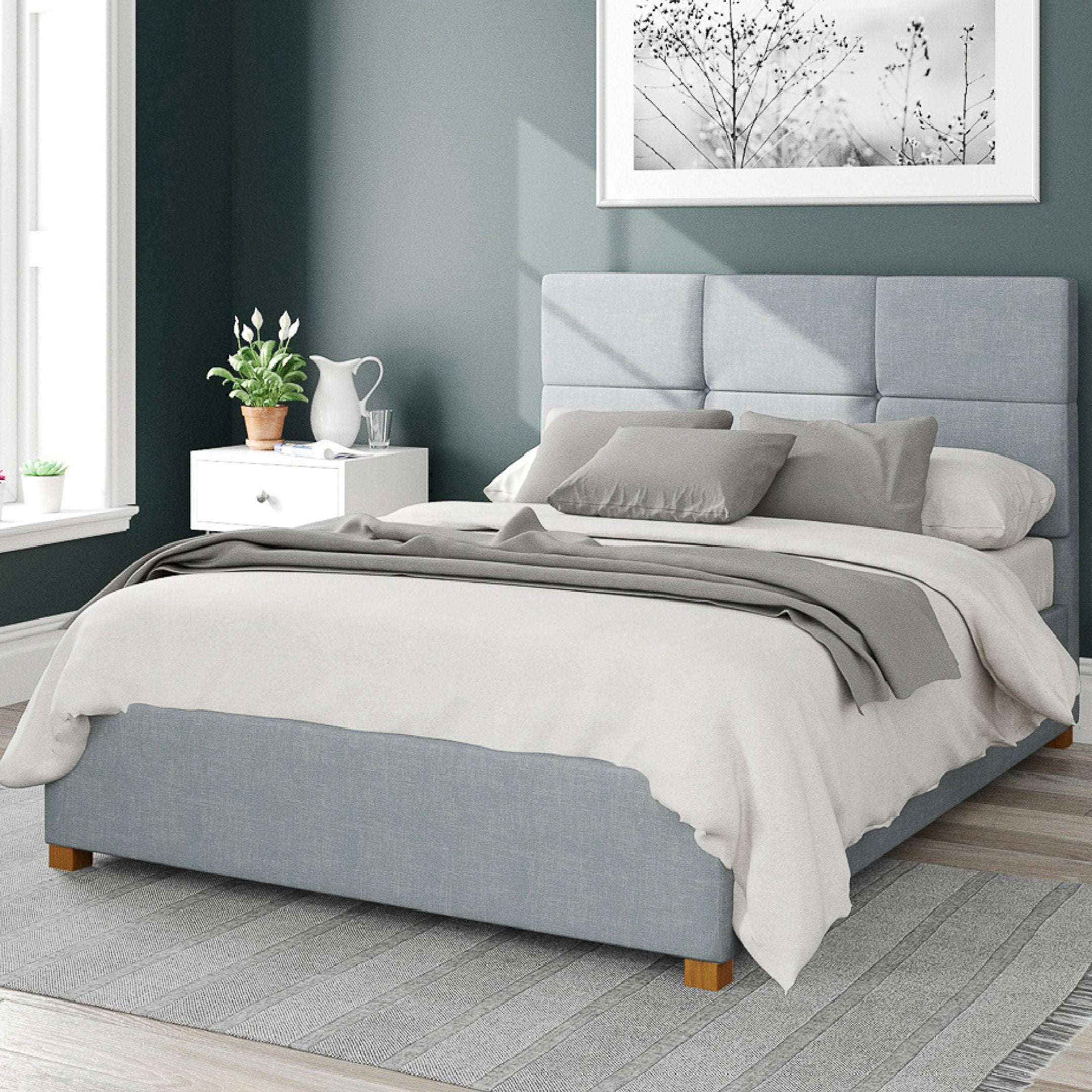 Caine Malham Weave Ottoman Bed Frame Blue