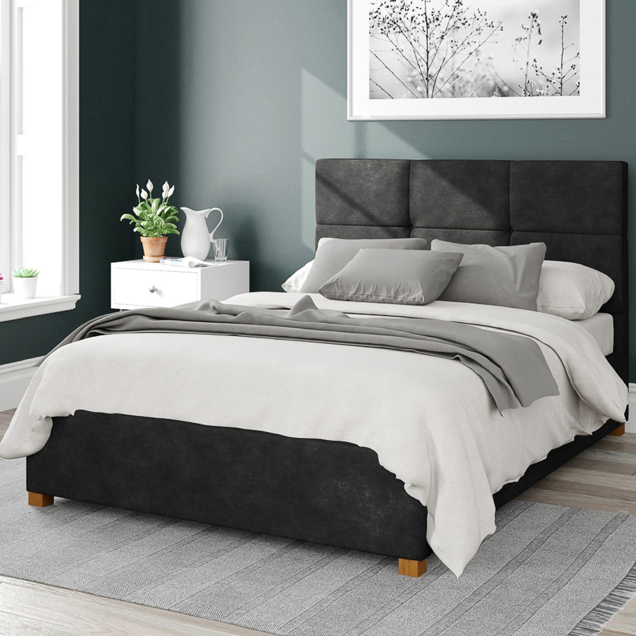 Caine Kimyo Linen Ottoman Bed Frame Grey