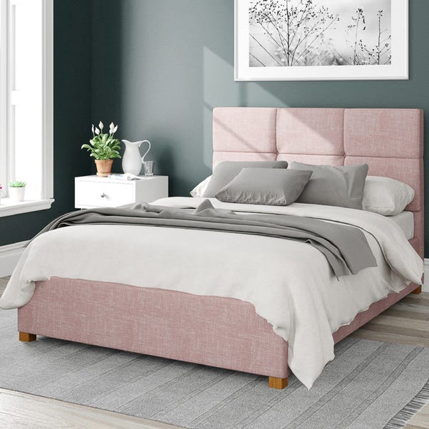 Caine Pure Pastel Cotton Ottoman Bed Frame image 1 of 2
