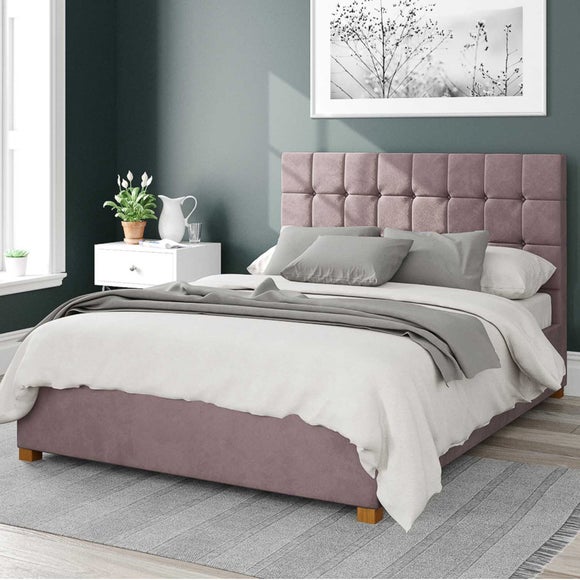 Sinatra Plush Velvet Ottoman Bed Frame