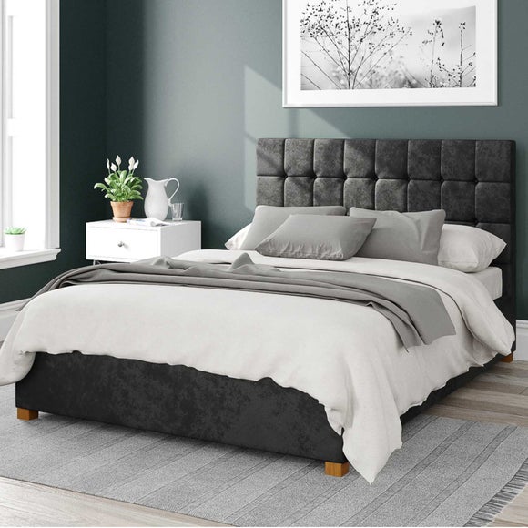 Sinatra Mirazzi Velvet Ottoman Bed Frame