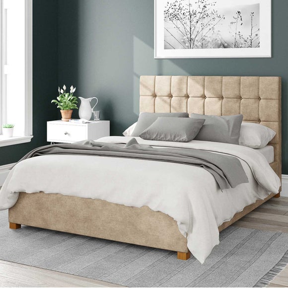 Sinatra Kimiyo Linen Ottoman Bed Frame