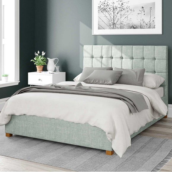 Sinatra Pure Pastel Cotton Ottoman Bed Frame