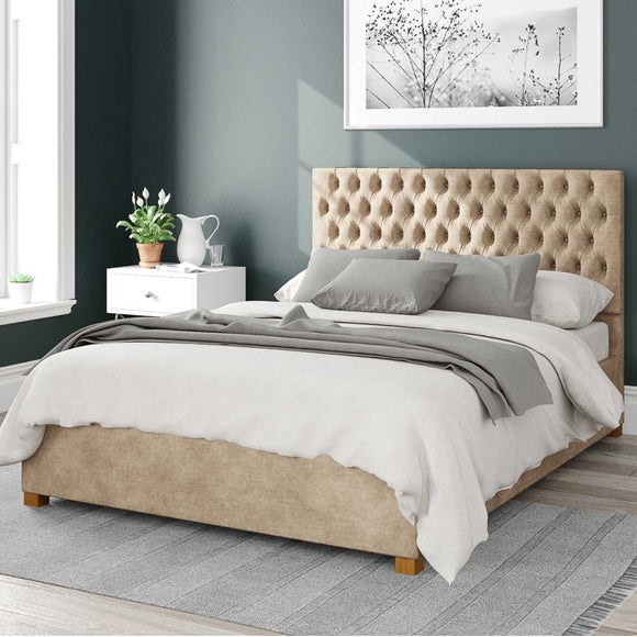 Monroe Kimyo Linen Ottoman Bed Frame