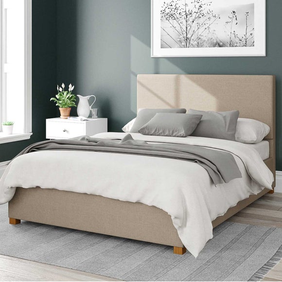 Linen ottoman deals bed