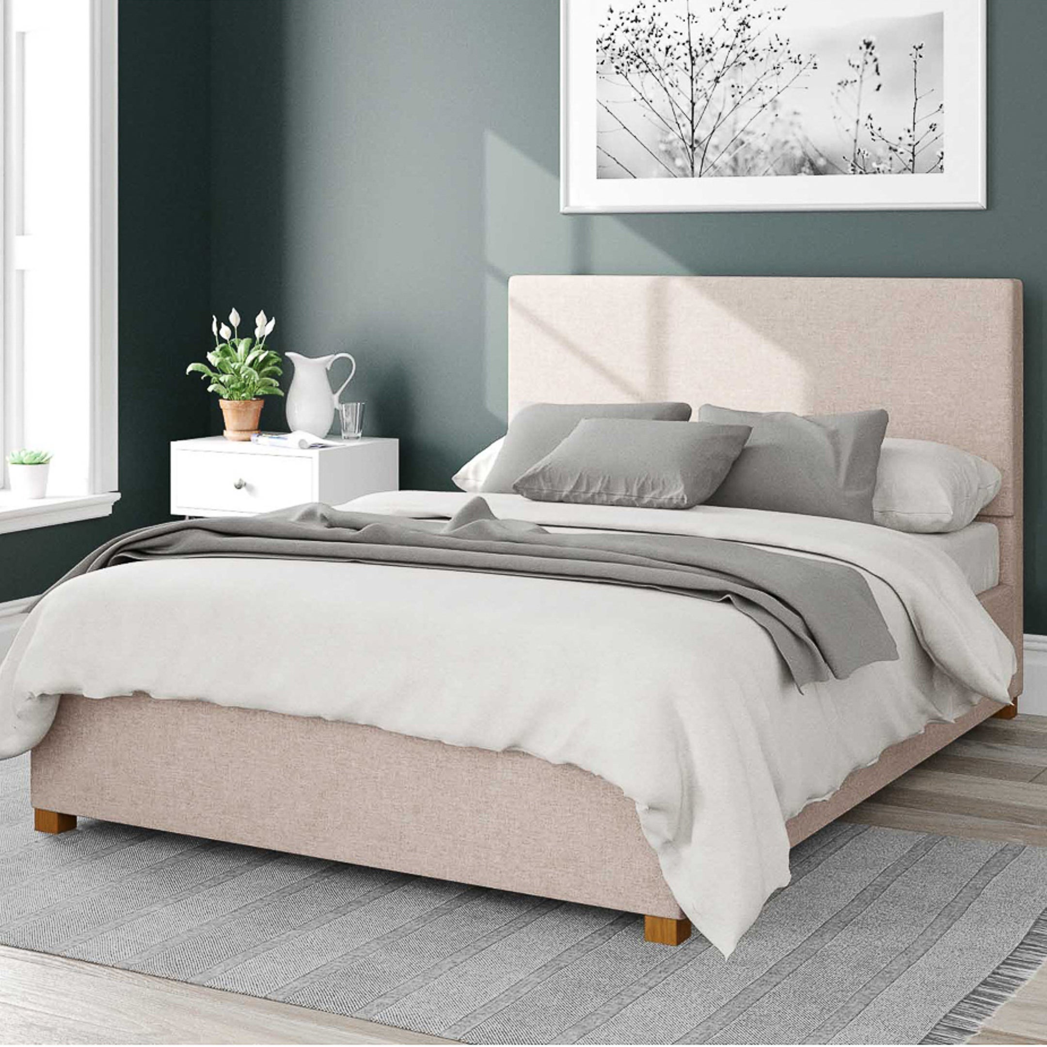 Garland Saxon Twill Ottoman Bed Natural