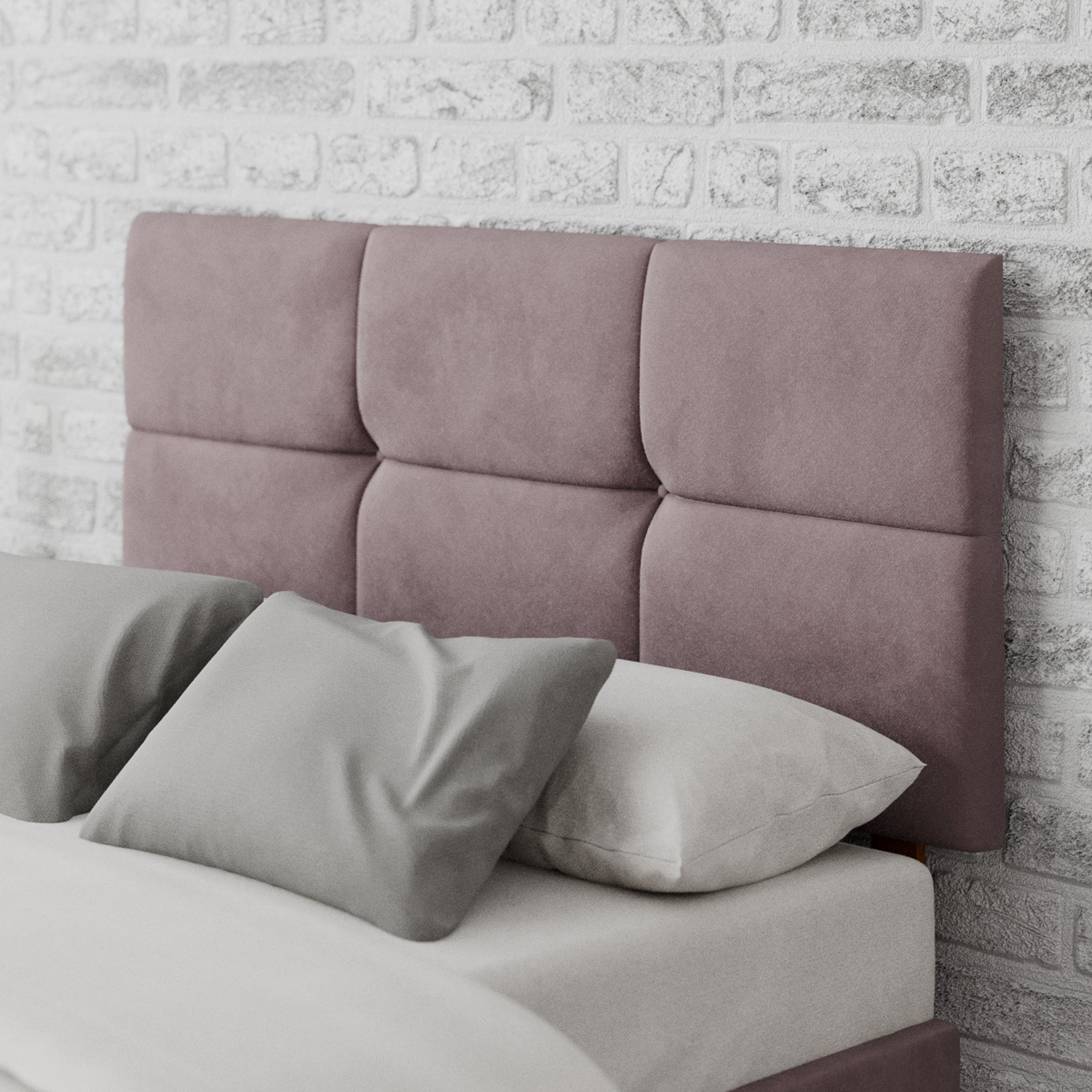 Caine Plush Velvet Headboard Pink