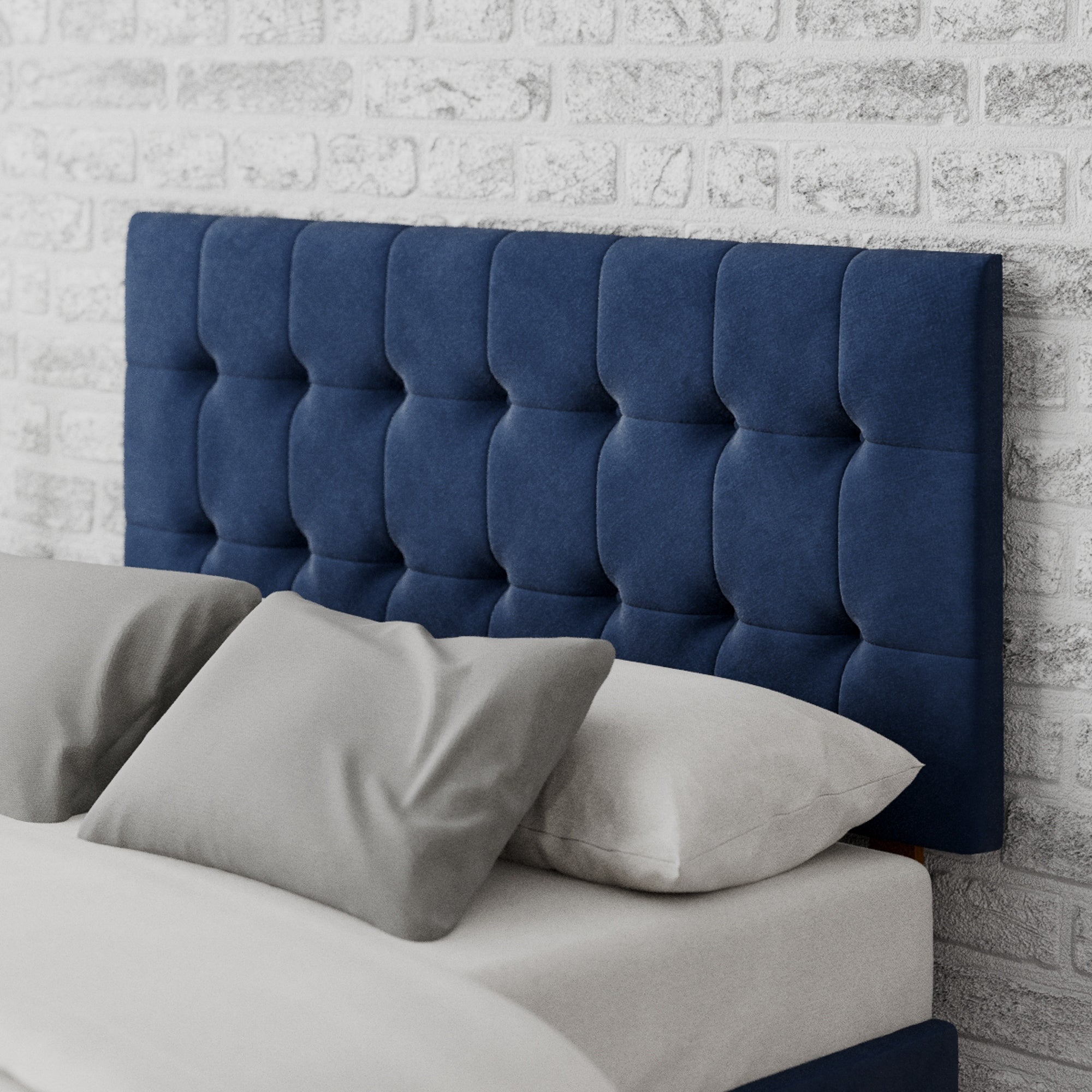 Sinatra Plush Velvet Headboard Navy