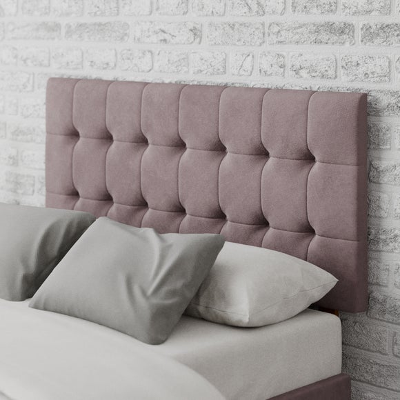Sinatra Plush Velvet Headboard Blush Pink