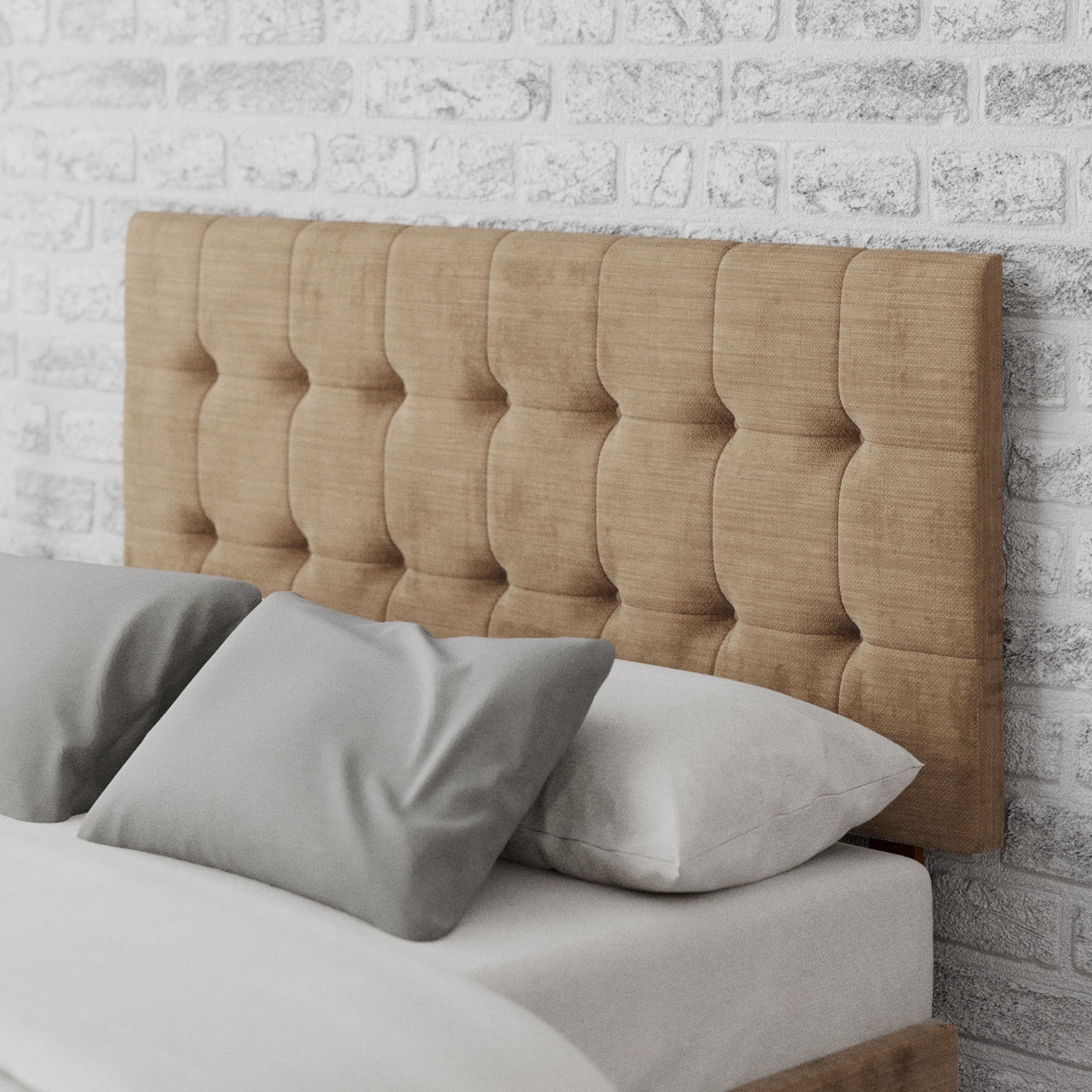 Sinatra Firenze Velour Headboard Brown