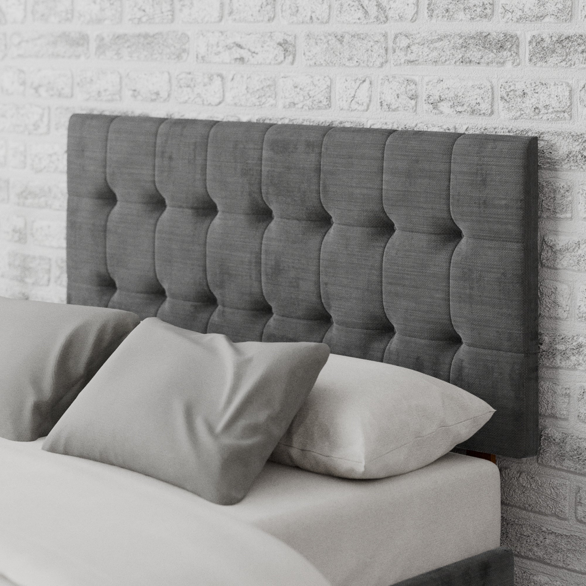 Sinatra Firenze Velour Headboard Grey