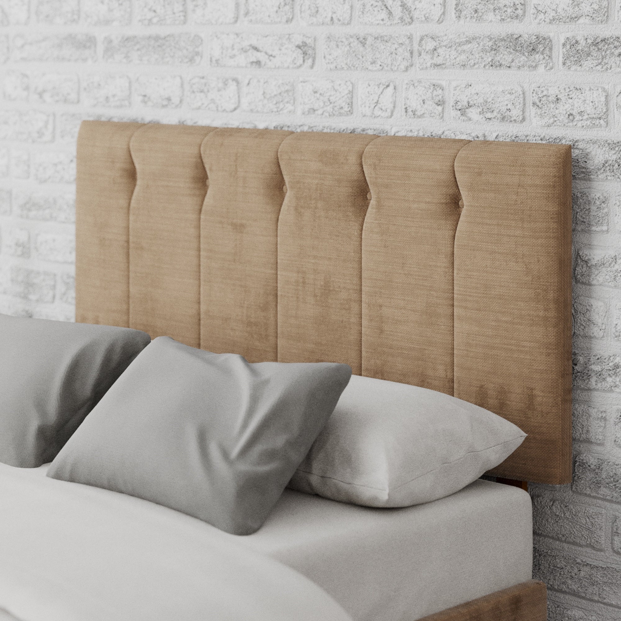 Hepburn Firenze Velour Headboard Champagne