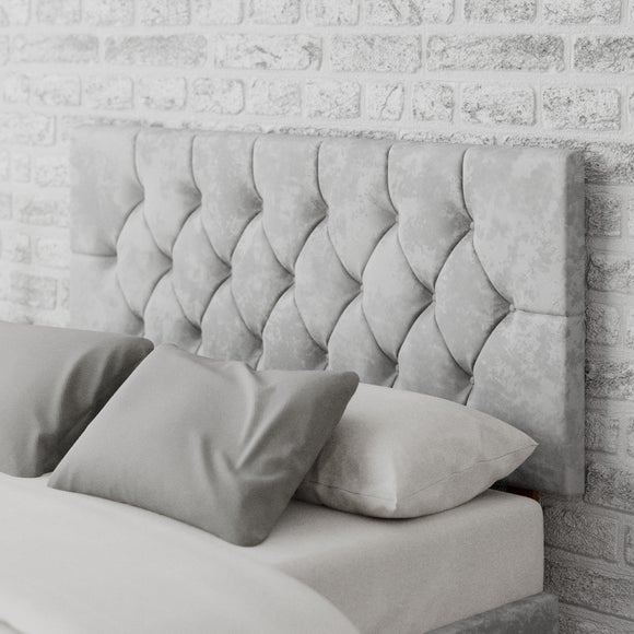 Olivier Mirazzi Velvet Headboard Silver