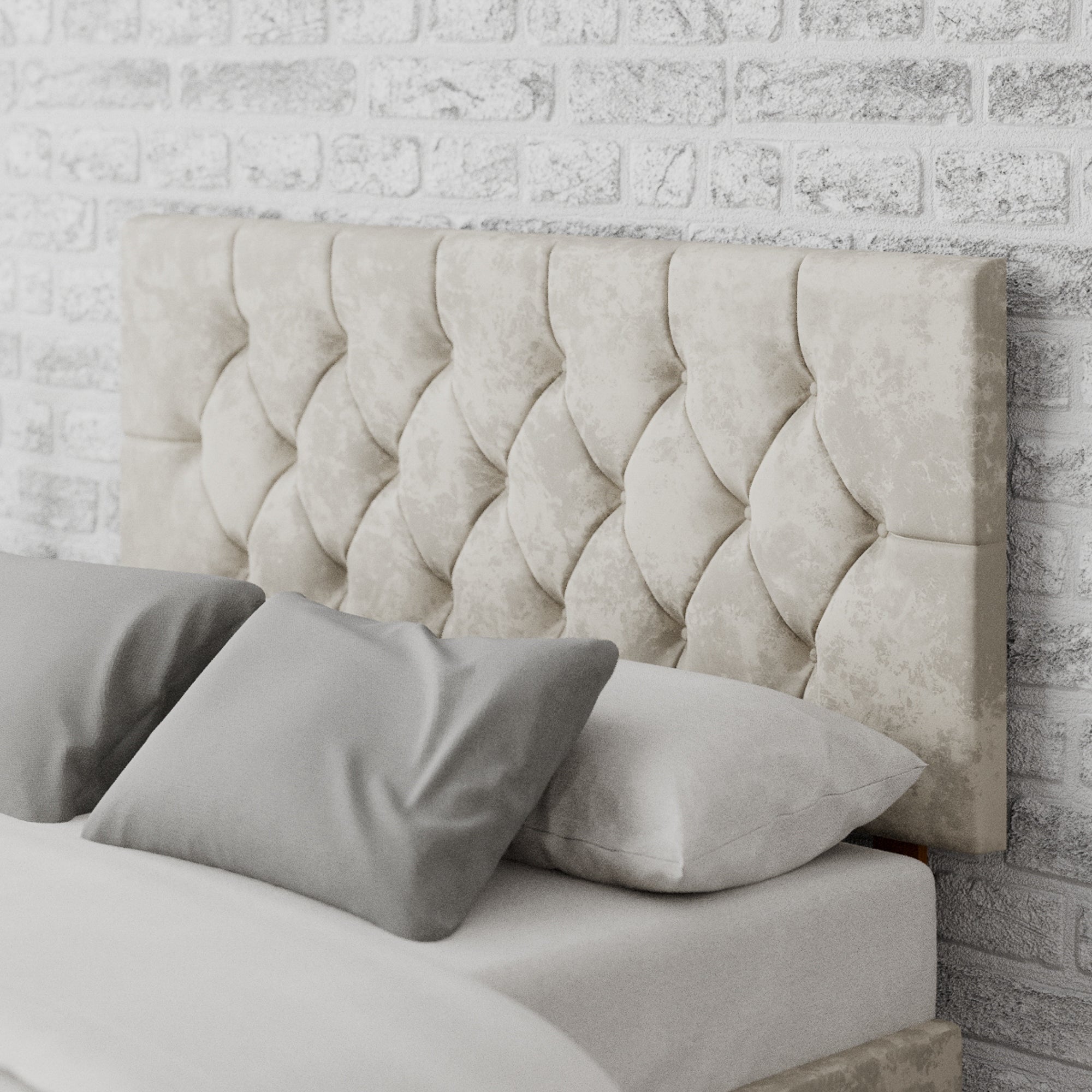 Olivier Mirazzi Velvet Headboard Cream