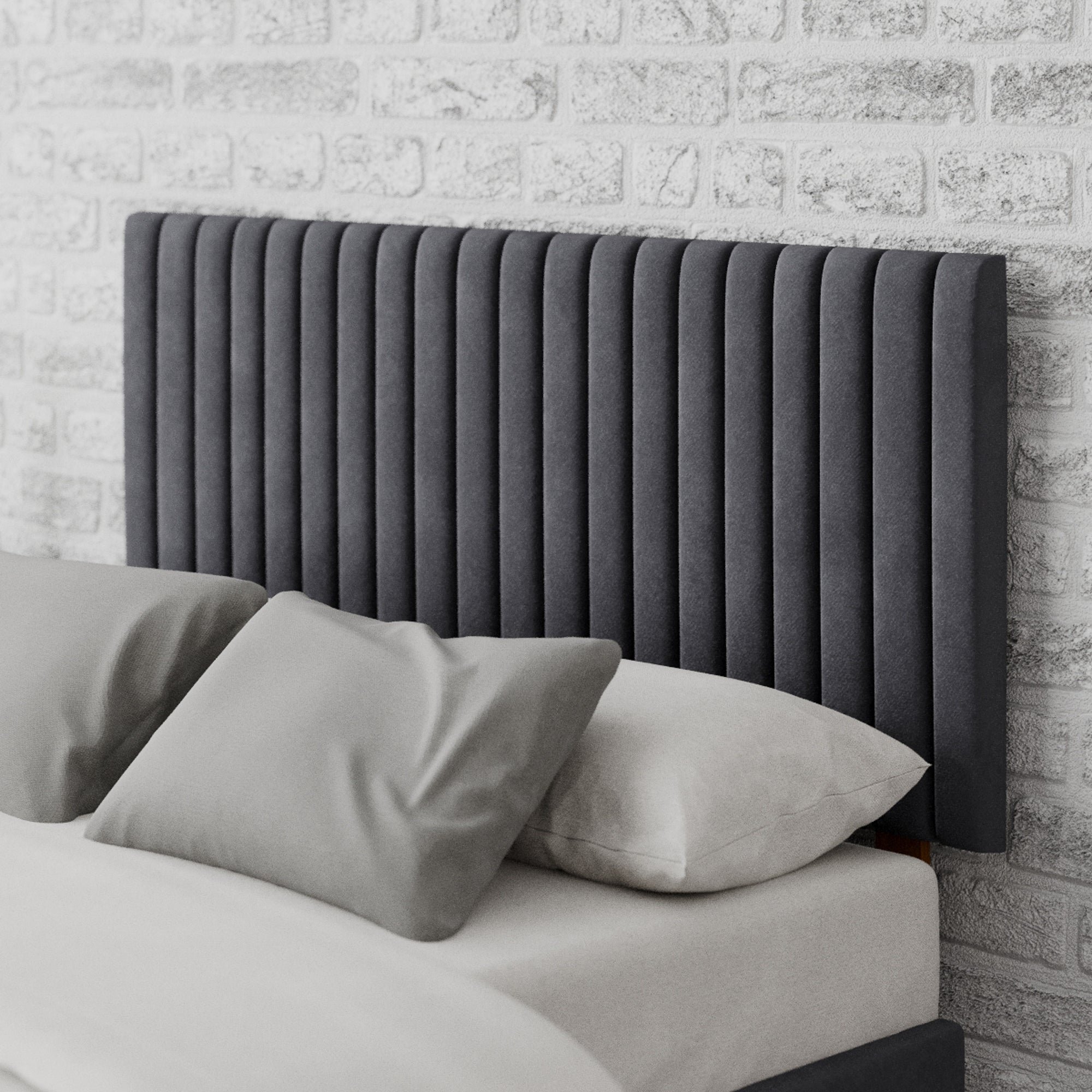 Grant Plush Velvet Headboard Grey