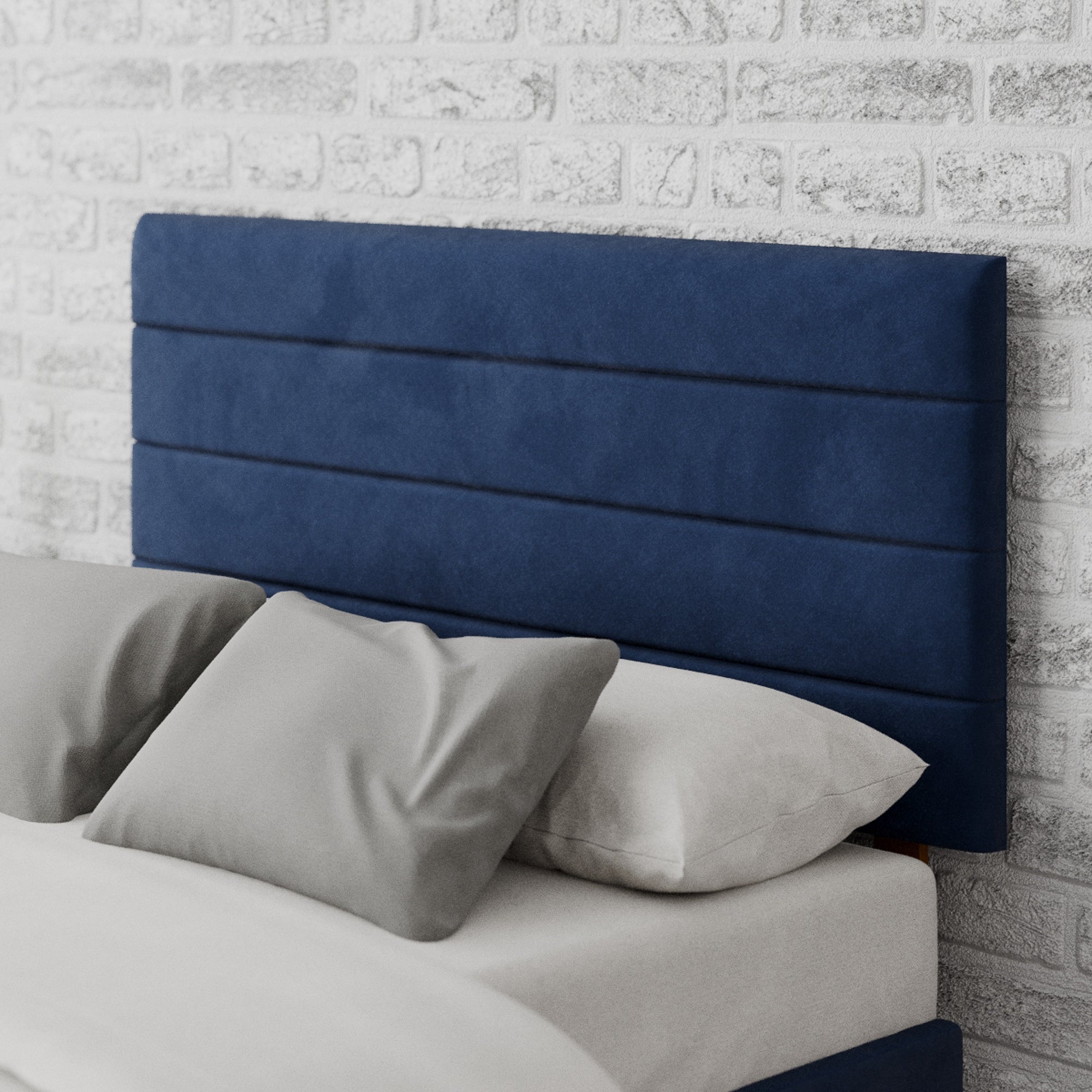 Kelly Plush Velvet Headboard Navy