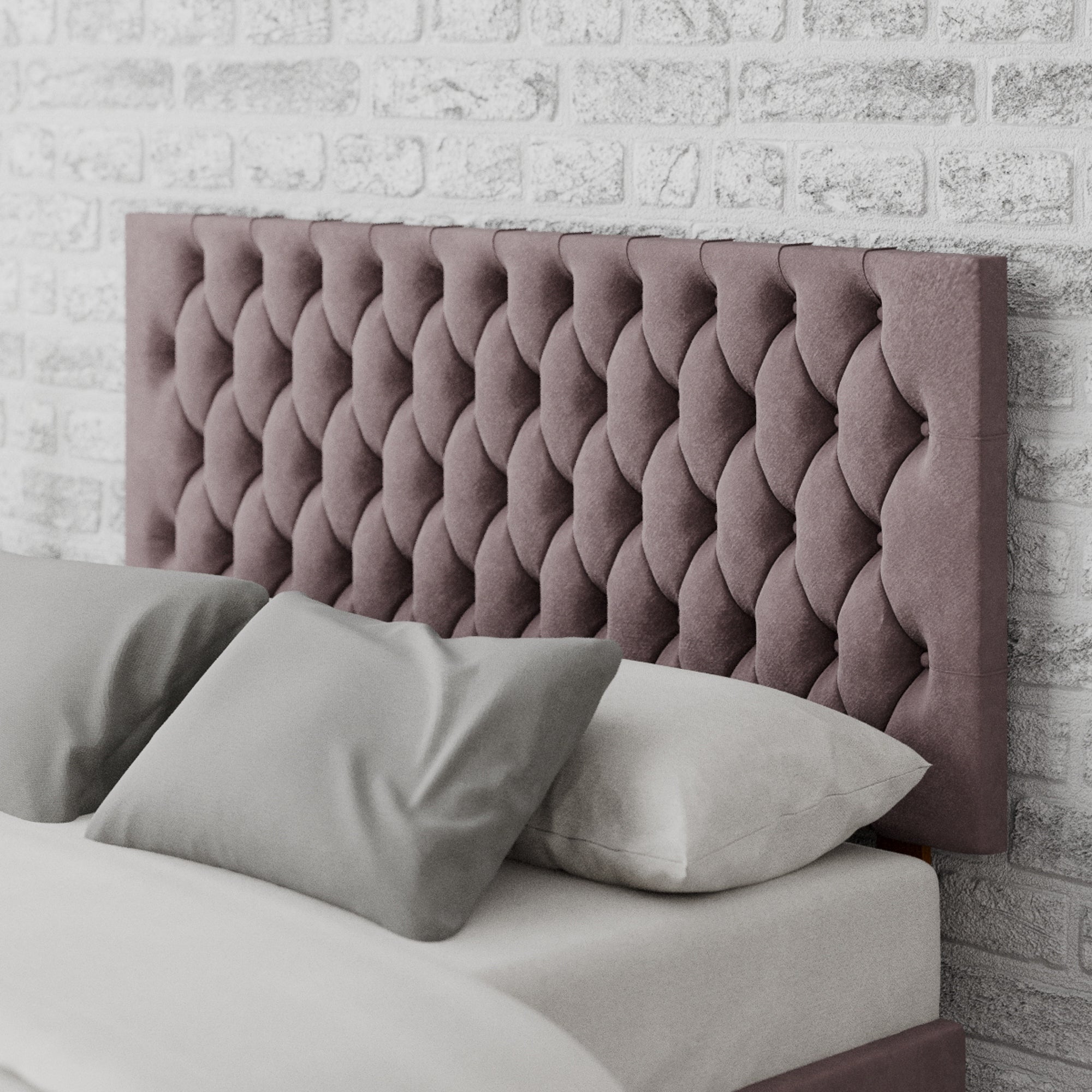 Monroe Plush Velvet Headboard Beige