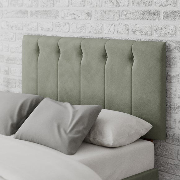 Hepburn Plush Velvet Headboard Duck Egg Blue