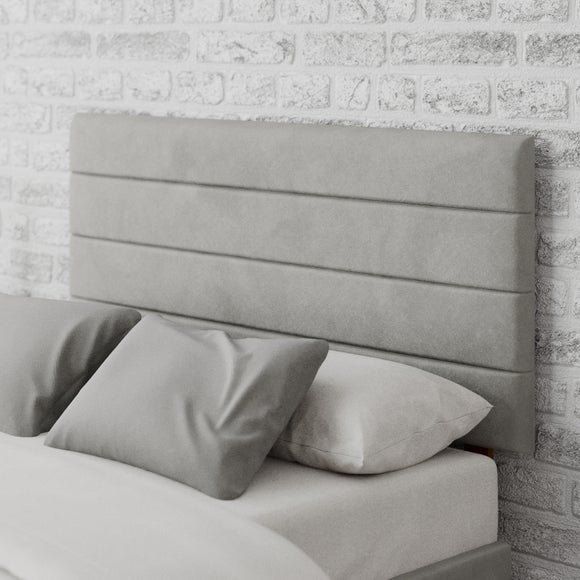 Kelly Plush Velvet Headboard Grey